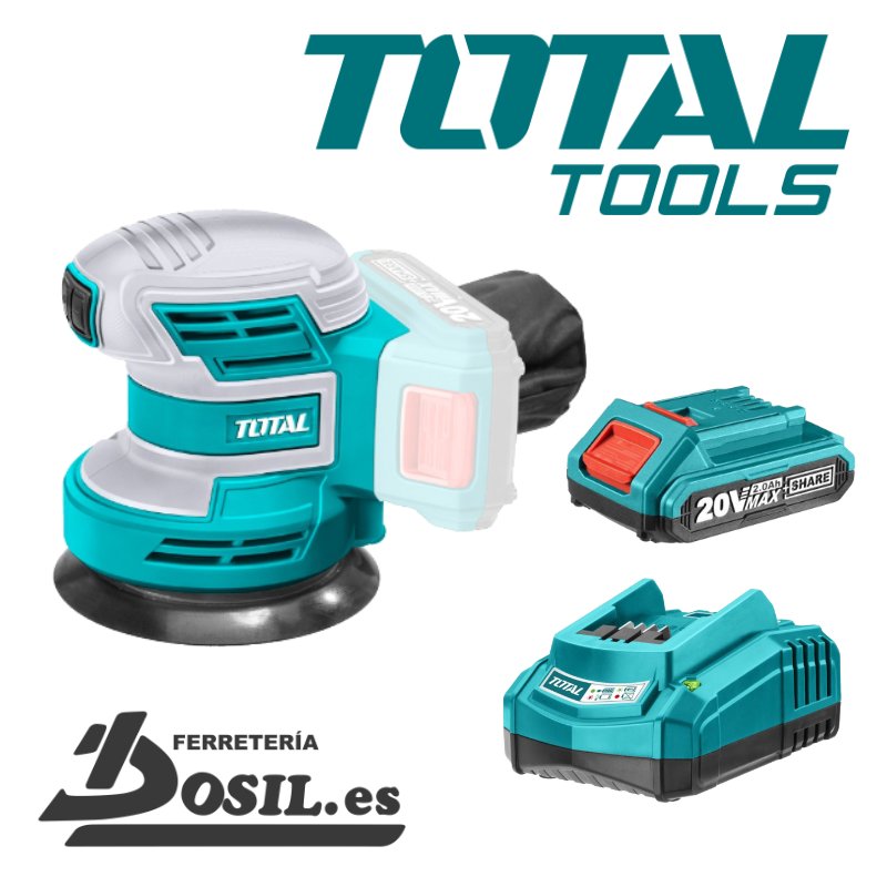 Total Tools - Lijadora Eléctrica a Batería P20S de 20 V