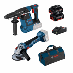 Kit Bosch Martillo GBH 18V-26+ Amoladora GWS 18V-10+ 2 Baterías GBA 4.0Ah+ Cargador Rápido