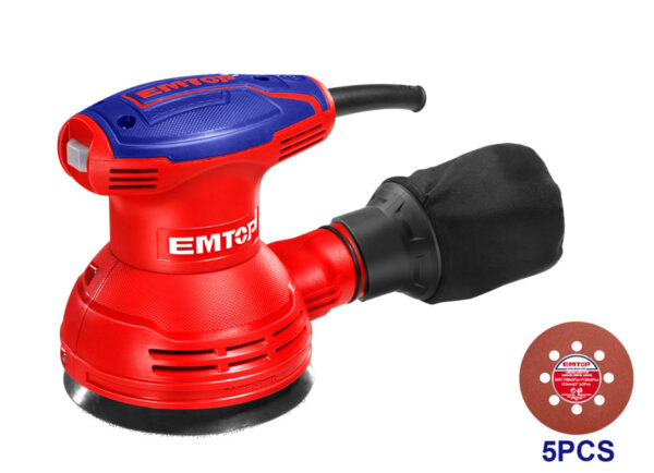 Lijadora Roto Orbital 320W EMTOP+ 5 Lijas - Imagen 2