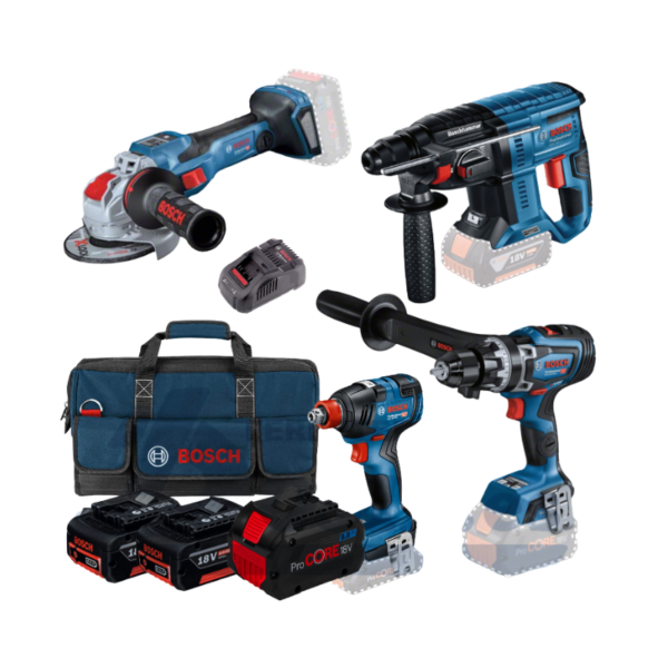 Kit Biturbo Bosch GBH 18V-22 + GWS 18V-15 C + GSB 18V-150C + GDX 18V-210