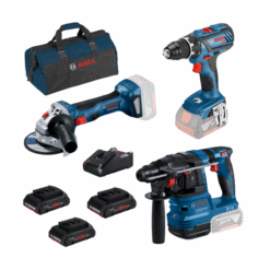 Kit Bosch GSB 18V-65 + GBH 18V-22 + GWS 18V-7 + 3GBA