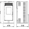 Dimensiones Estufa pellets NOA Karmek One