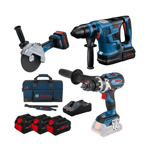 Kit Bosch GSB 18V-110C + GBH 18V-34 CF + GWS 18V-180 PC