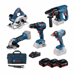 Kit Bosch GSB 18V-55 + GBH 18V-22 + GWS 18V-7 + GKS 18V-Li + GDX 18V-180