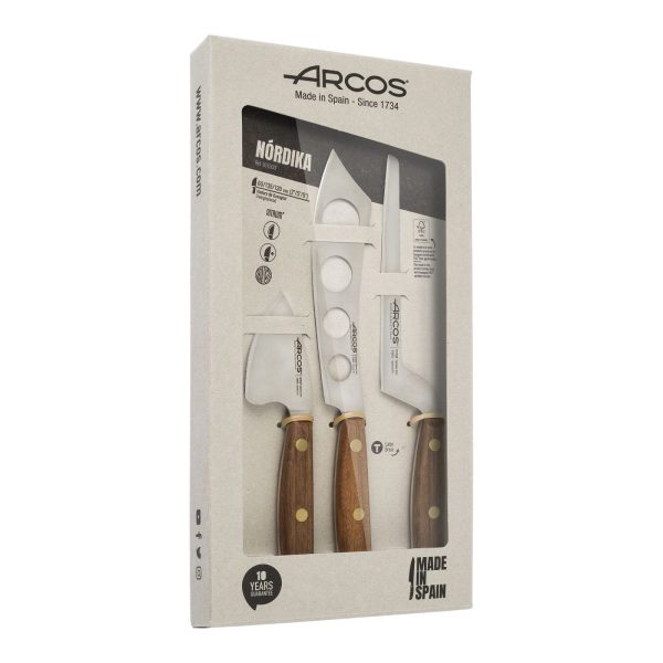 set 3 cuchillos queso arcos nordika 167200