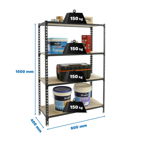 Maderclick Mini 4/400 1500 Antracita/Madera - Imagen 4