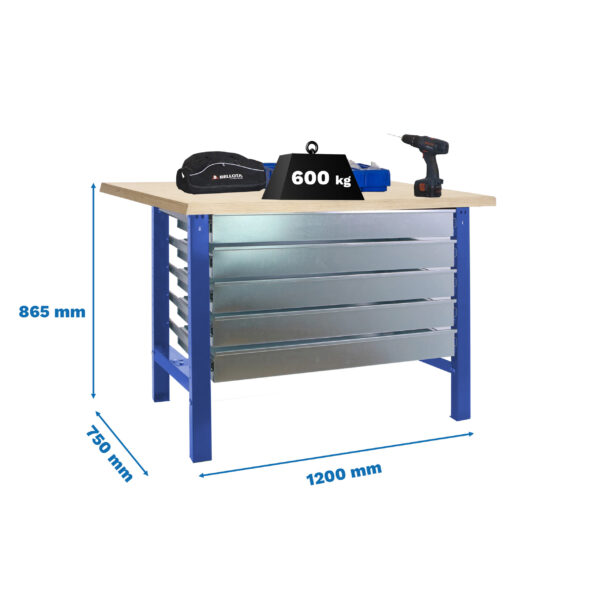 Simonwork Bt6 Mdf 5Box 1200X750 Azul/Madera - Imagen 4