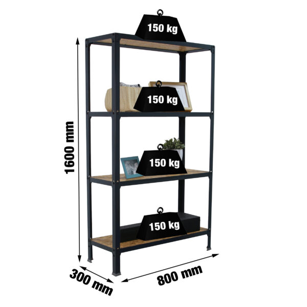 Simonhome Click Wood Mini 4/300 Antracita/Osb - Imagen 5