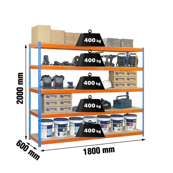 Ecoforte 1806-5 Chipboard Azul/Naranja/Madera - Imagen 4