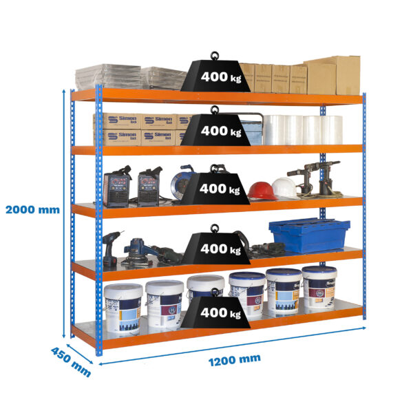 Ecoforte 1204-5 Metal Azul/Naranja/Galva - Imagen 4