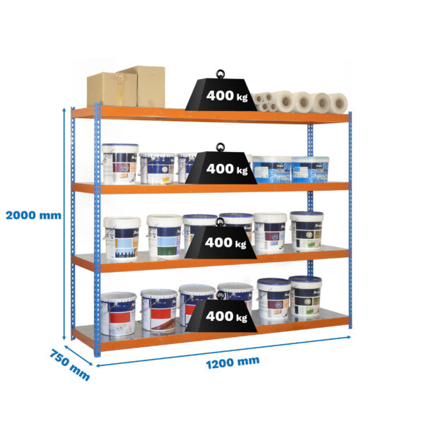 Ecoforte 1207-4 Metal Azul/Naranja/Galva - Imagen 4