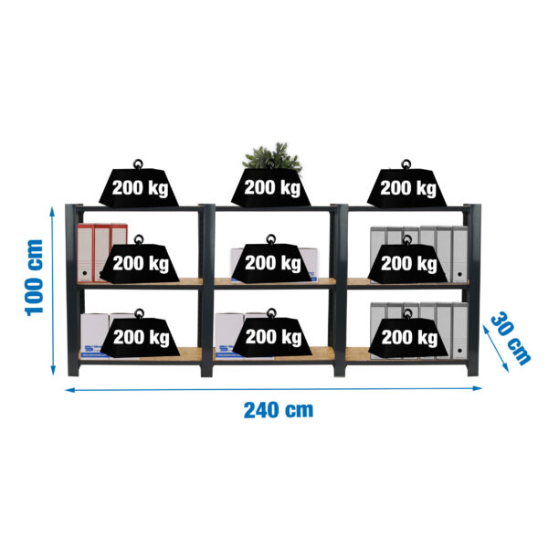 Officlick 3/300 Wood 2400 Antraci/Osb + Tapas 1000 - Imagen 4