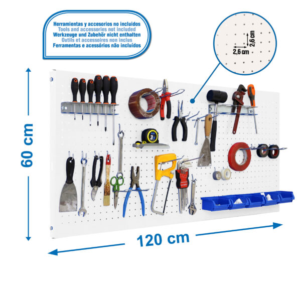 Panelclick 1200X600 Blanco + 22 Hook + 8 Acce - Imagen 4