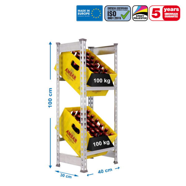 Simonbottle 2-1000X400X300 Galvanizado - Imagen 4