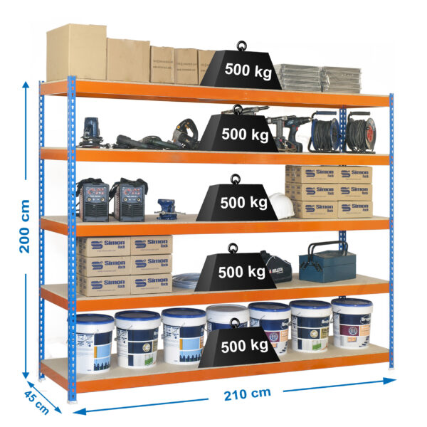 Simonforte 2104-5 Chipboard Azul/Naranja/Mader - Imagen 4