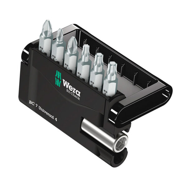 Wera - Juego de Puntas - Bit-Check 7 Universal 4, 7 piezas