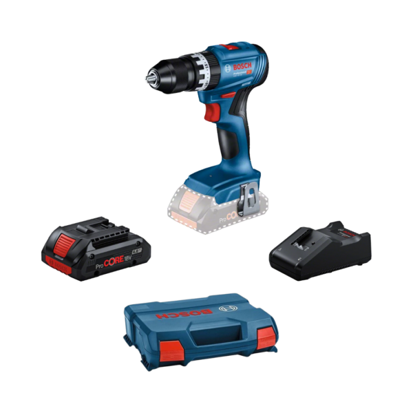 Kit Bosch Taladro Gsb 18v-45+1 Batería ProCORE18V 4.0Ah +Cargador GAL 18V-40+Maletín L-Case