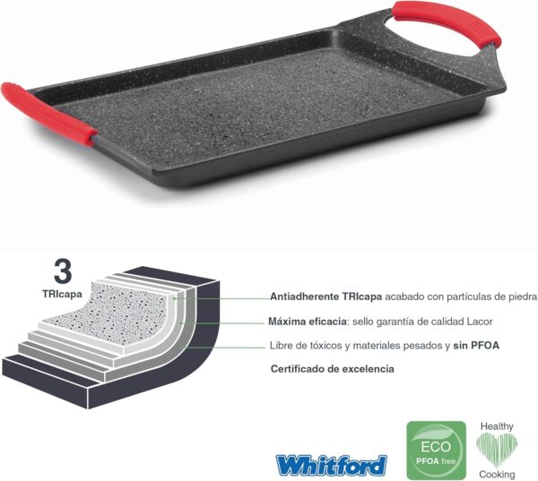 Plancha Grill Lisa ECO Piedra Lacor 34 x 26 - Imagen 2