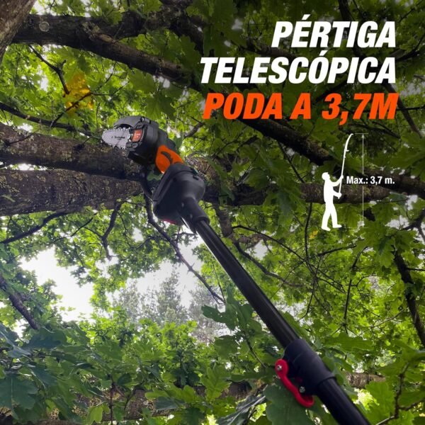 Altuna Afkit tijera + motosierra + pértiga + 2 baterías 21V-2AH + accesorios - Imagen 3