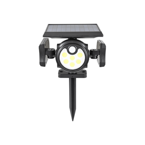 Aplique pica solar LED con sensor y 3 focos