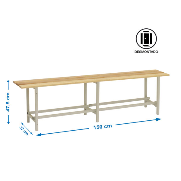 Simonlocker Dism. Wood Bench 1500 - SimonRack - Imagen 2