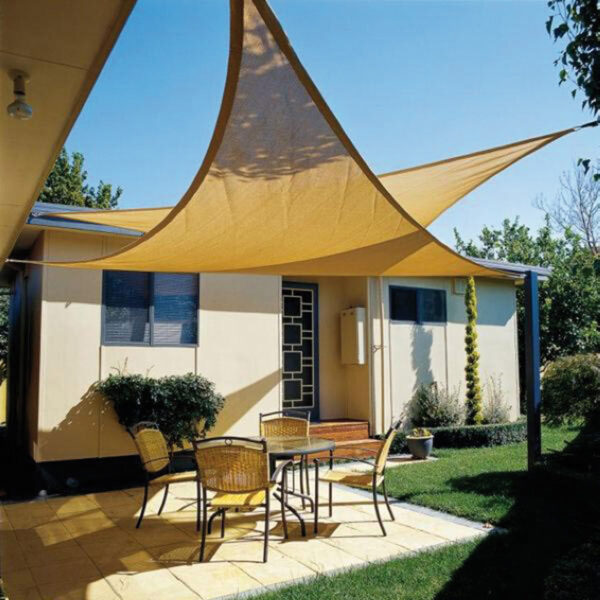 Toldo Vela Sombreador Lista Triangular 3,6 m, disponible en 3 colores