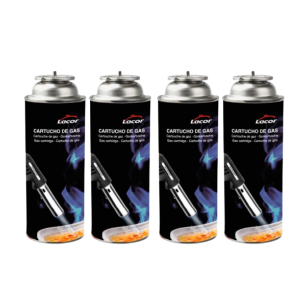 Pack 4 cartuchos de gas Lacor