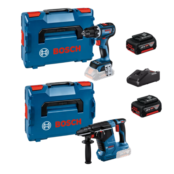 Kit Bosch GSR 18V-90C + GBH 18V-24C + 2x4 Ah ProCORE + GAL 18V-40 + 2 L-BOXX