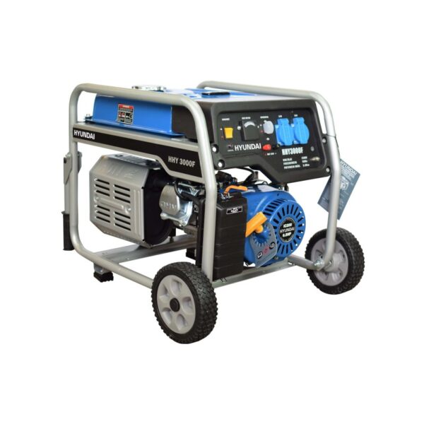 Generador Monofásico Gasolina con ruedas Hyundai HHY3000FK - Imagen 2