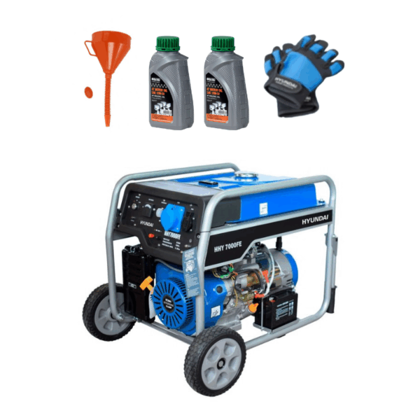 Generador Hyundai HHY7000FEK Monofásico a Gasolina con AVR + Regalo