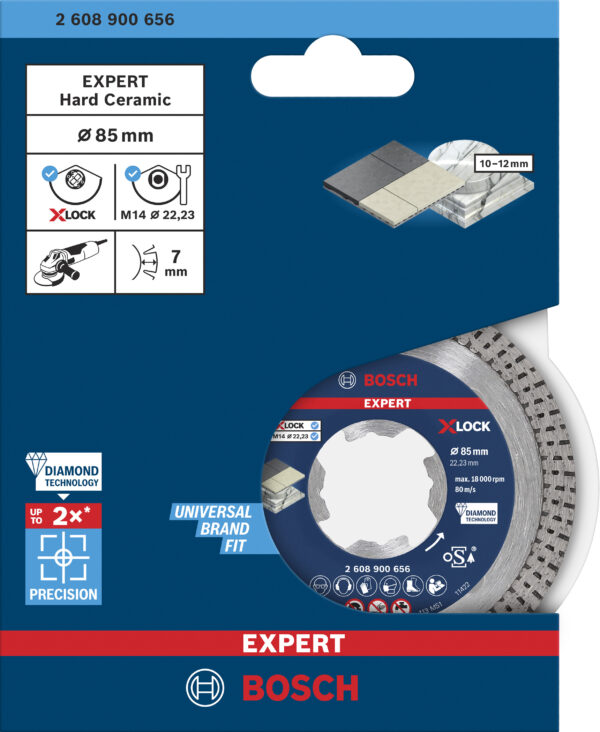 Disco de corte con diamante EXPERT Hard Ceramic de precisión para amoladoras pequeñas, X-Lock - Imagen 4