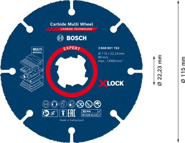 Disco de corte EXPERT Carbide Multi Wheel para amoladoras pequeñas, X-Lock - Imagen 8