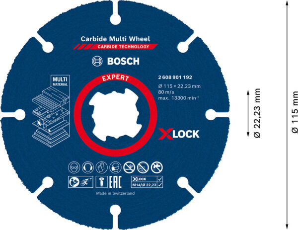 Disco de corte EXPERT Carbide Multi Wheel para amoladoras pequeñas, X-Lock - Imagen 7