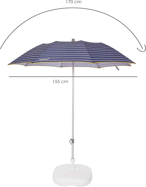 Sombrilla terraza Parasol de playa ligero y plegable de aluminio Ezpeleta Fold & Go - Imagen 8