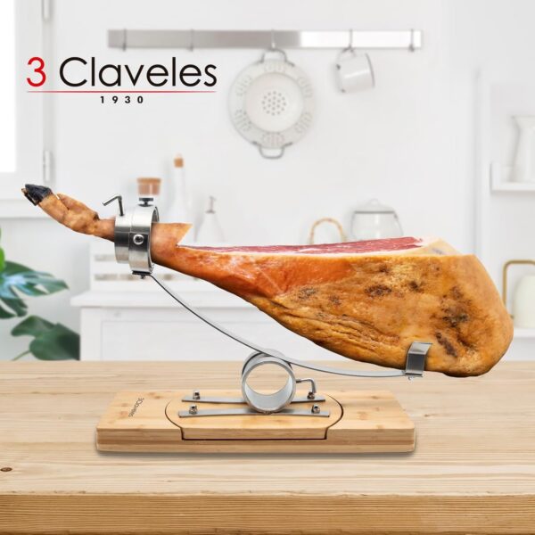 Soporte Jamonero Basculante 360º con Cabezal Giratorio 3 Claveles - Imagen 8