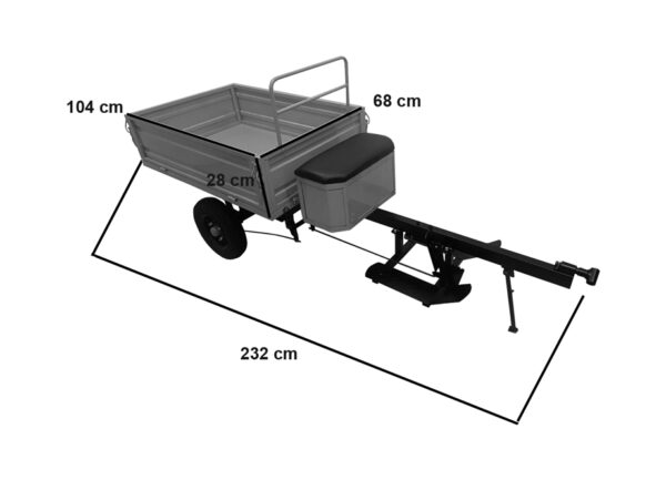 REMOLQUE TRANSPORTE PARA MTC340 - Imagen 2
