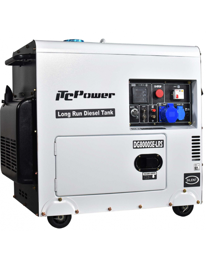 Generador Diésel de Apoyo Solar ITC power Pro Silent DG8000SE-LRS monofásico 6,3 kW 1 Generador Diésel de Apoyo Solar ITC power Pro Silent DG8000SE-LRS monofásico 6,3 kW
