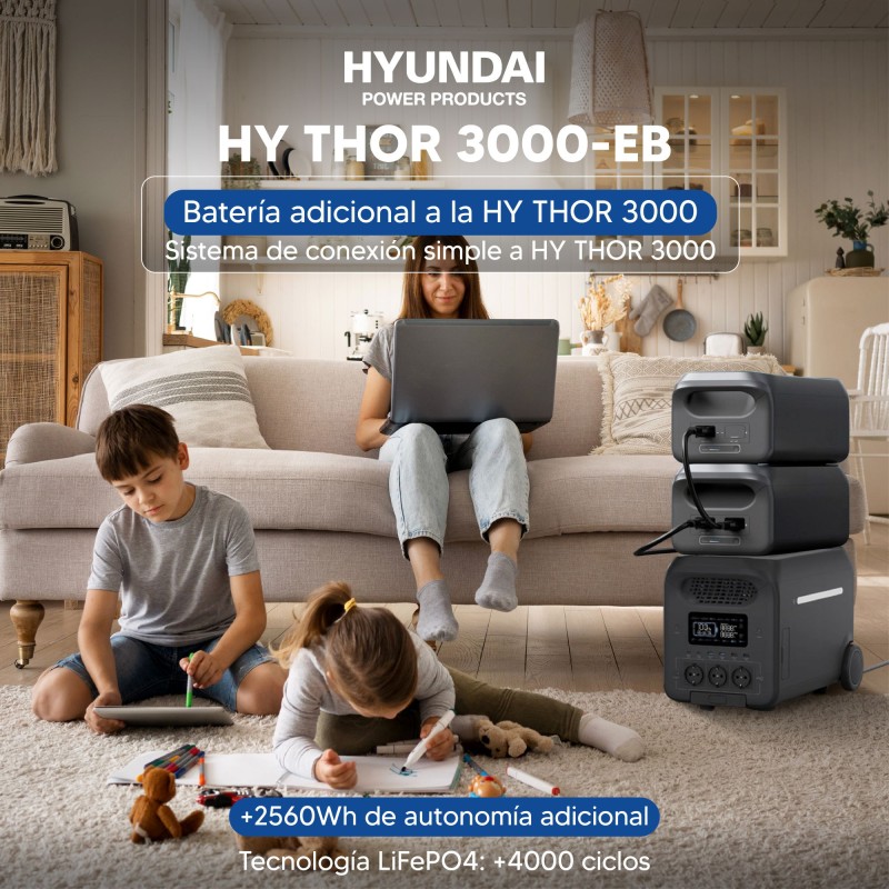 Batería de Expansión HYUNDAI THOR 3000 LiFePO4 2560 Wh 8 Batería de Expansión HYUNDAI THOR 3000 LiFePO4 2560 Wh - Imagen 8