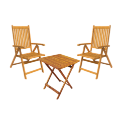 Conjunto 2 Sillas Mediterráneo con Mesa plegable