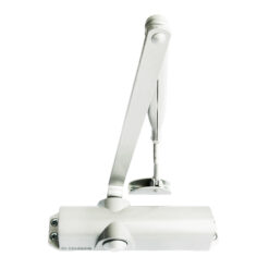 Cierrapuertas hidráulico TELESCO Delta 1800 con retenedor - Acabado/s Plata