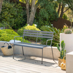 Banco jardín metálico Grafito