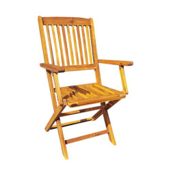 Silla jardín plegable Mediterráneo con brazos 2 unidades