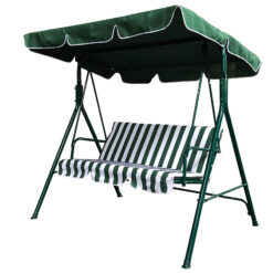 Balancín jardín metálico blanco/verde