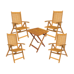 Conjunto 4 Sillas Mediterráneo con Mesa plegable