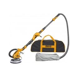 Inicio 110 Lijadora de muros Ingco 1050W con brazo extensible, luz LED y sistema de aspiración.