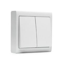 Conmutador doble de superficie Famatel serie 8000 10A 250V