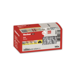 Taco nylon SX Fischer 5 x 25 mm Ref. 579279 (caja 100 unidades)