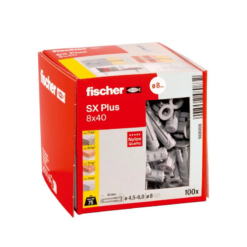 Taco nylon SX Fischer 8 x 40 mm Ref. 579281 (caja 100 unidades)